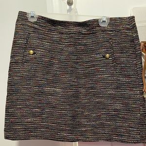 Multi colored stripe Loft mini skirt